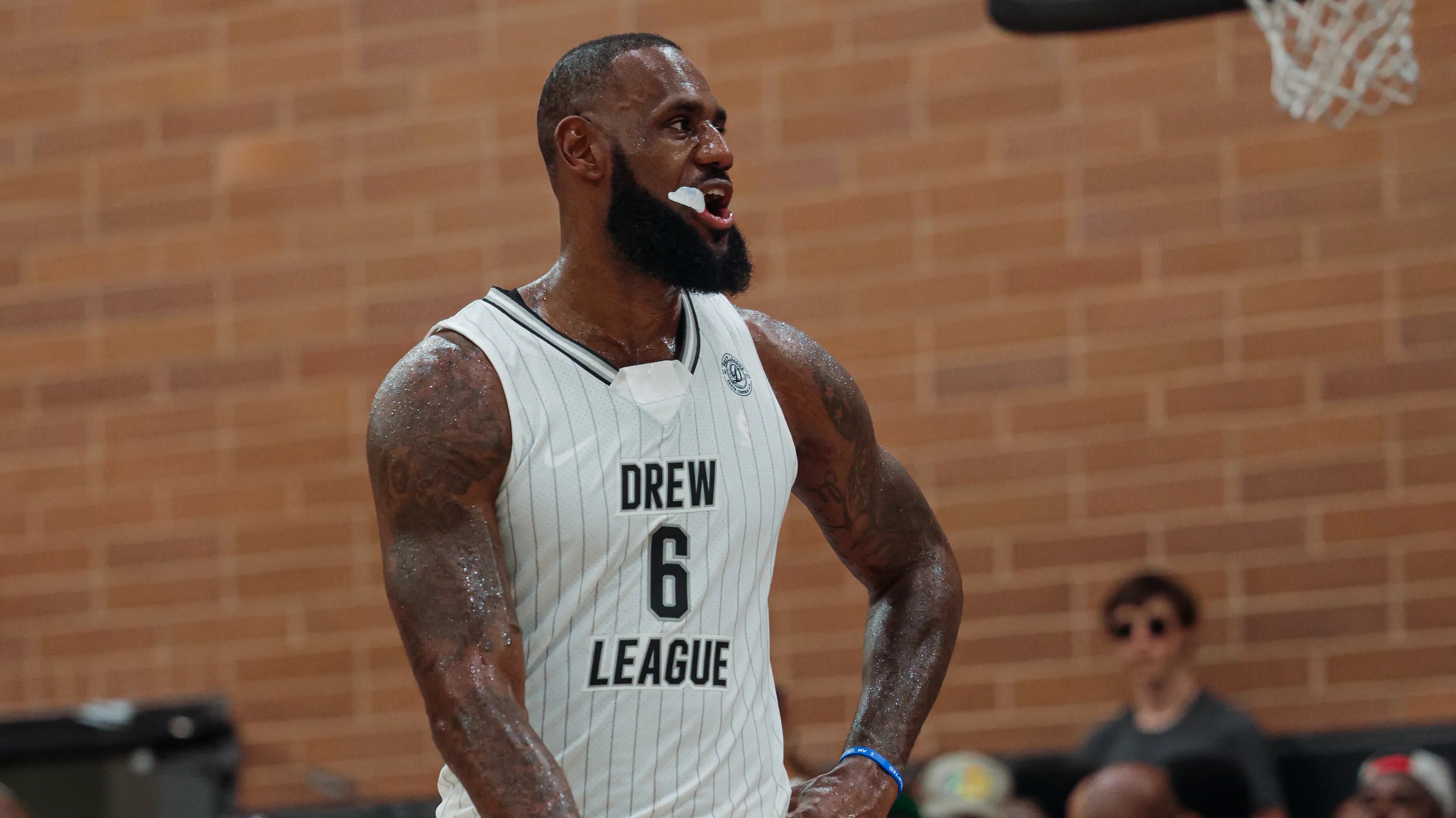 Drew League basketball in front of a packed crowd